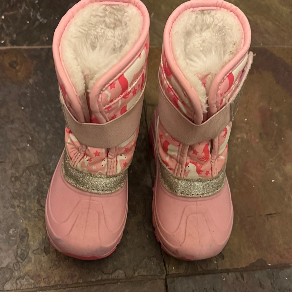 Pink Kids Boots with Stars